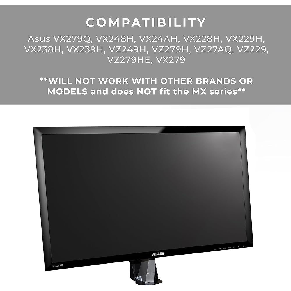 HumanCentric VESA Mount Adapter for Asus VX Series Monitors - Compatible with X279Q VX248H VX24AH VX228H VX229H VX239H VX238H VZ249H - by