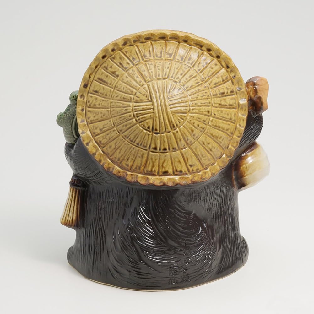 Shigaraki ware Good luck raccoon with lucky frog No. 10 9012-01