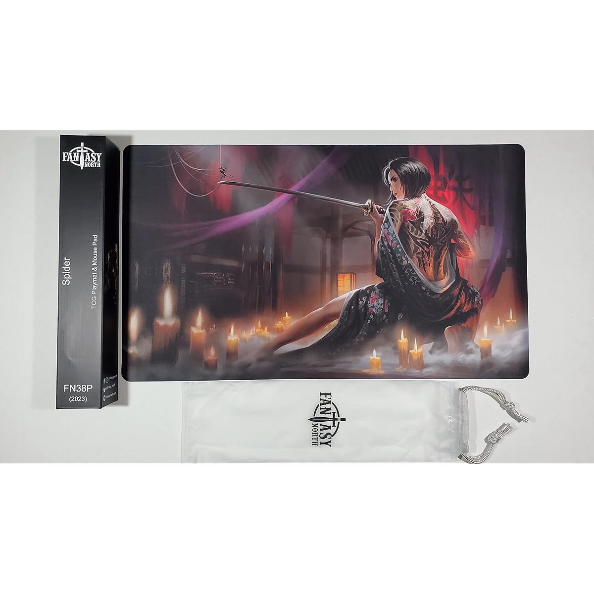 Fantasy North Spider TCG Playmat and Mousepad 24 x 14 inches