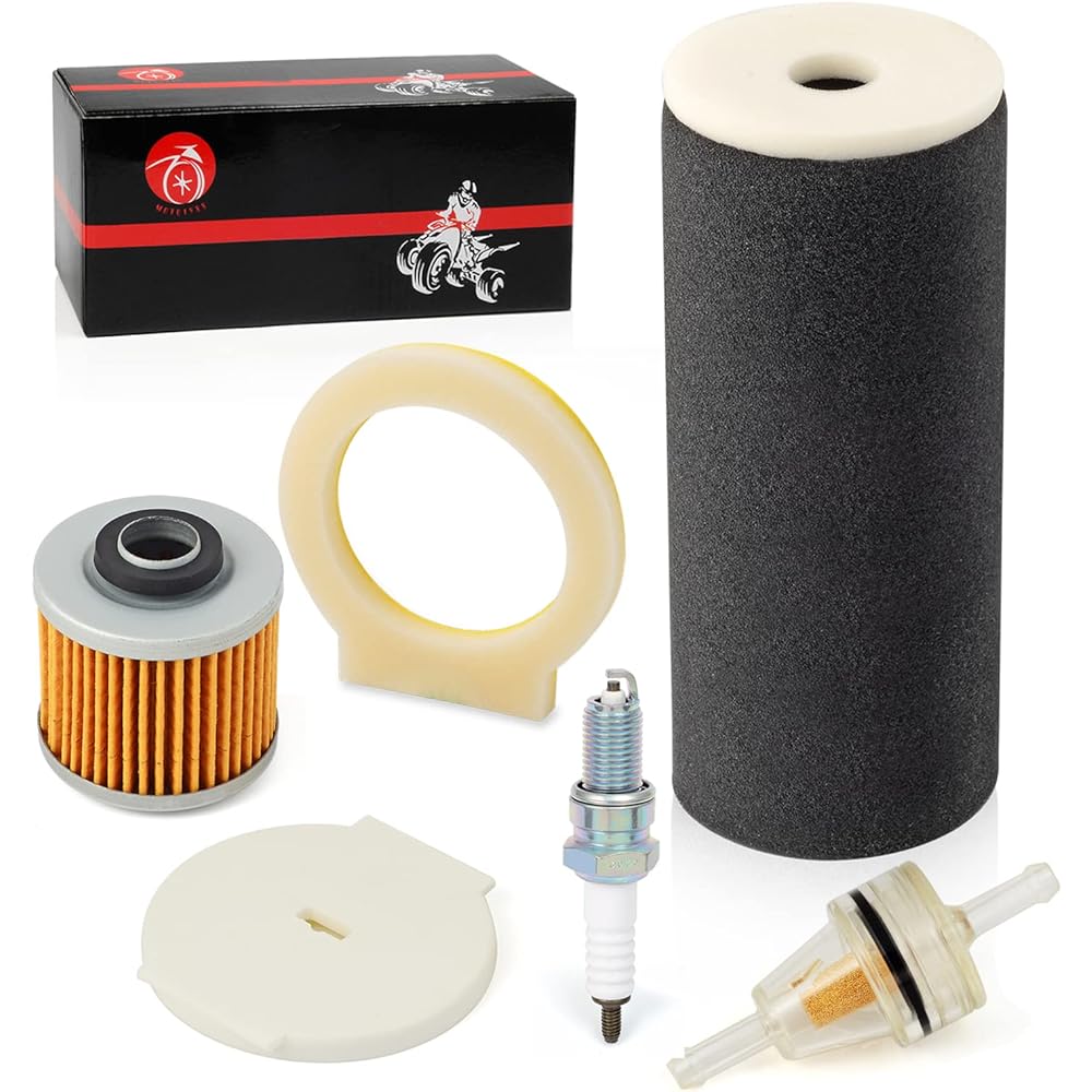 Air Filter Foam & End Cap Oil Filter Spark Plug for Yamaha Grizzly 600 1998 1999 2000 2001 1UY-14451-00-00