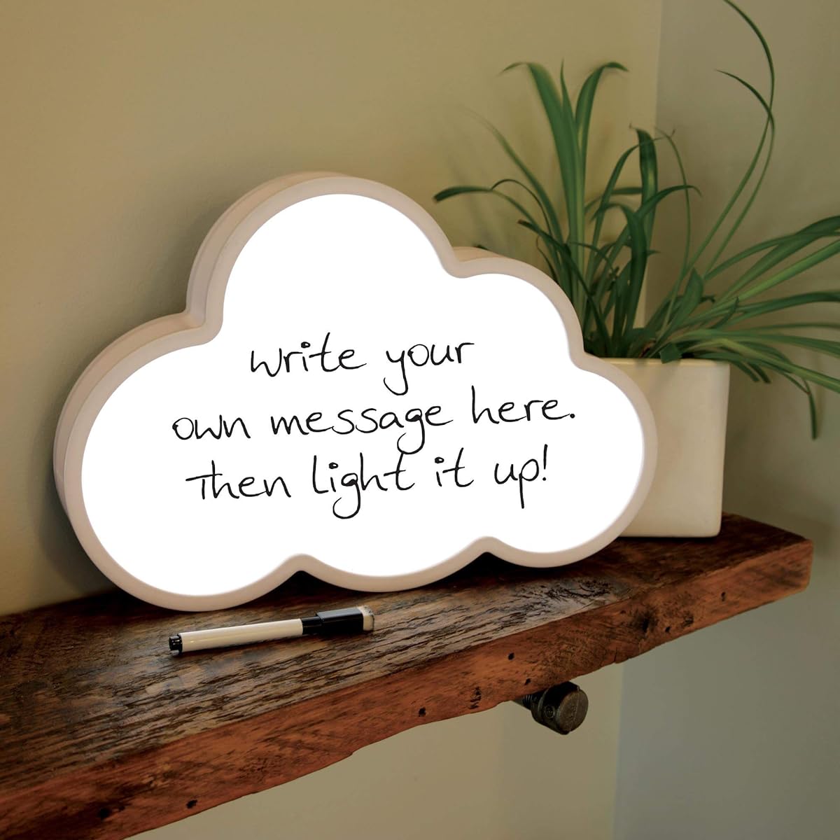 Fat Brain Toys Cloud Message Board - Write and Light Up! Cloud Message Board Office & Desk Toy for Ages 6-10