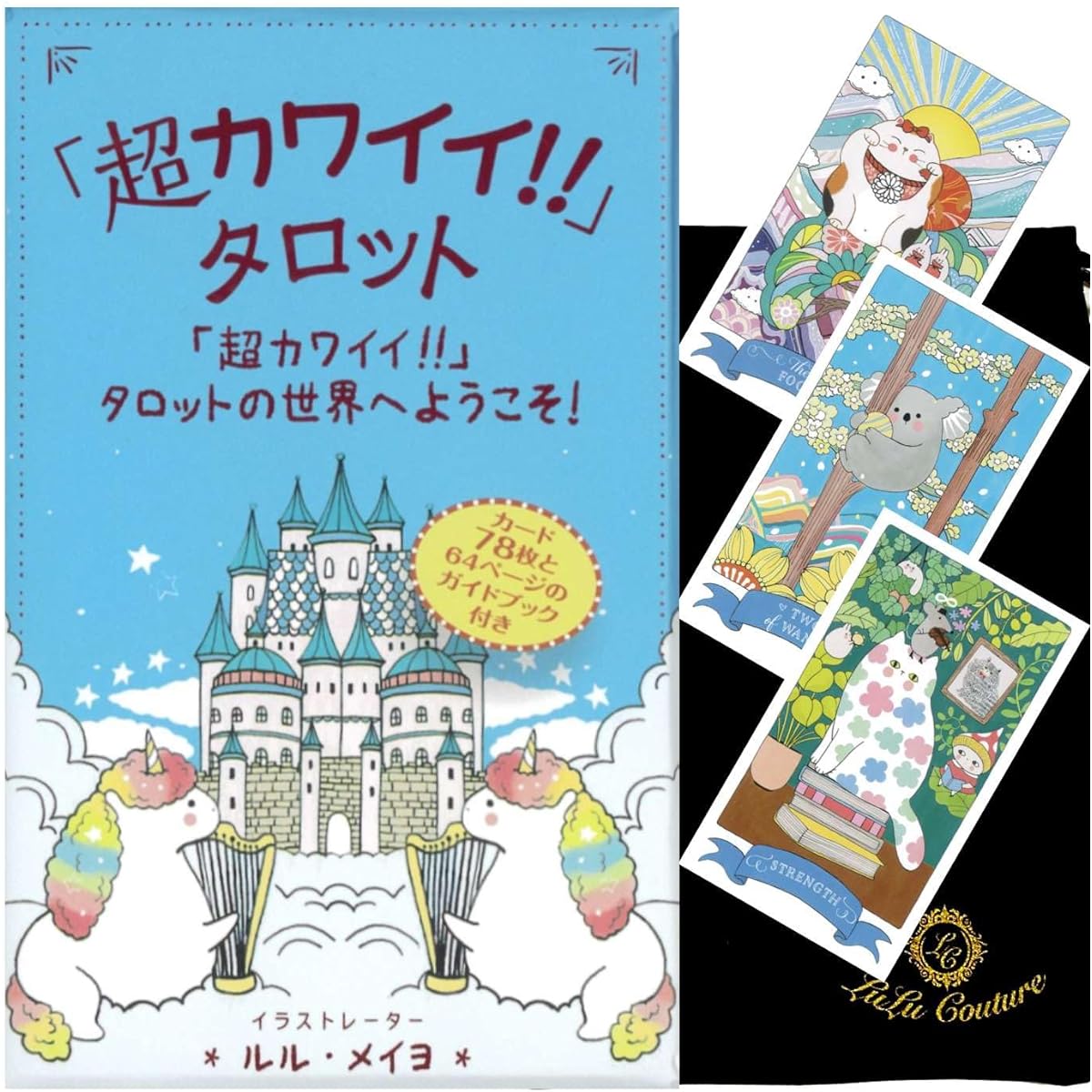 [Japanese version] Super cute tarot with Japanese commentary Cat Oracle card Tarot card Fortune telling [Genuine]