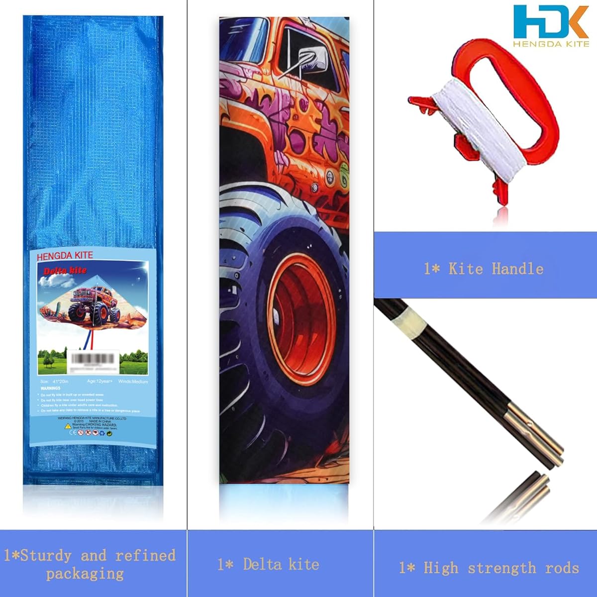 HENGDA KITE Painting Series Delta Kite for Kids and Adults Easy to Fly Excellent Fabric and Structure Design Images are High Resolution and Beautiful Perfect for Beginners (41x21) Purple