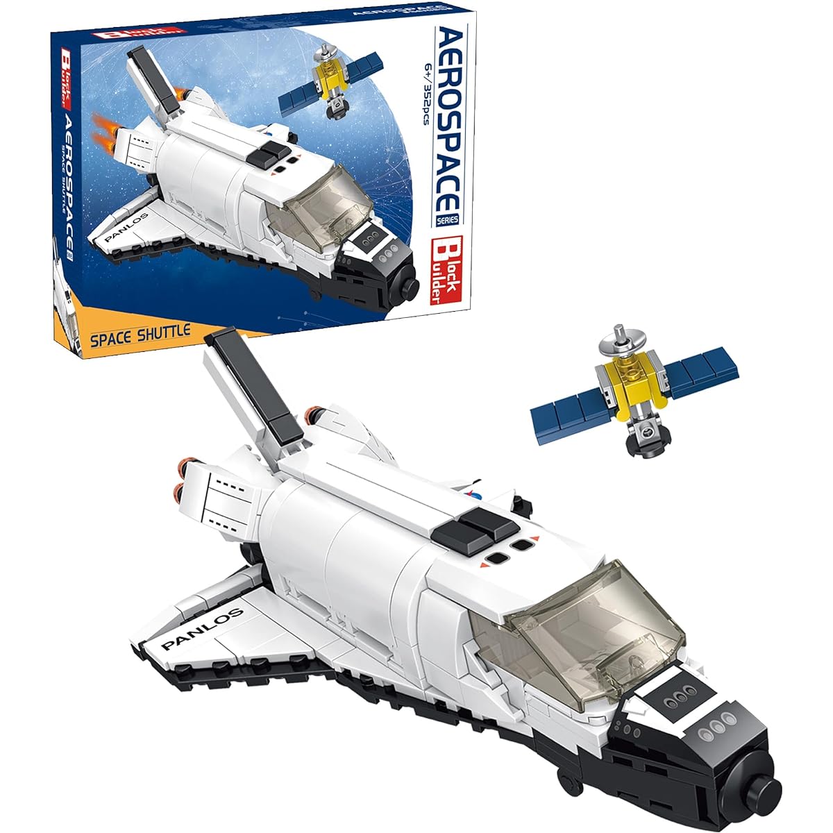 Block Builder Space Shuttle Building Blocks Set (352 Pieces) Space Series for Kids and Adults