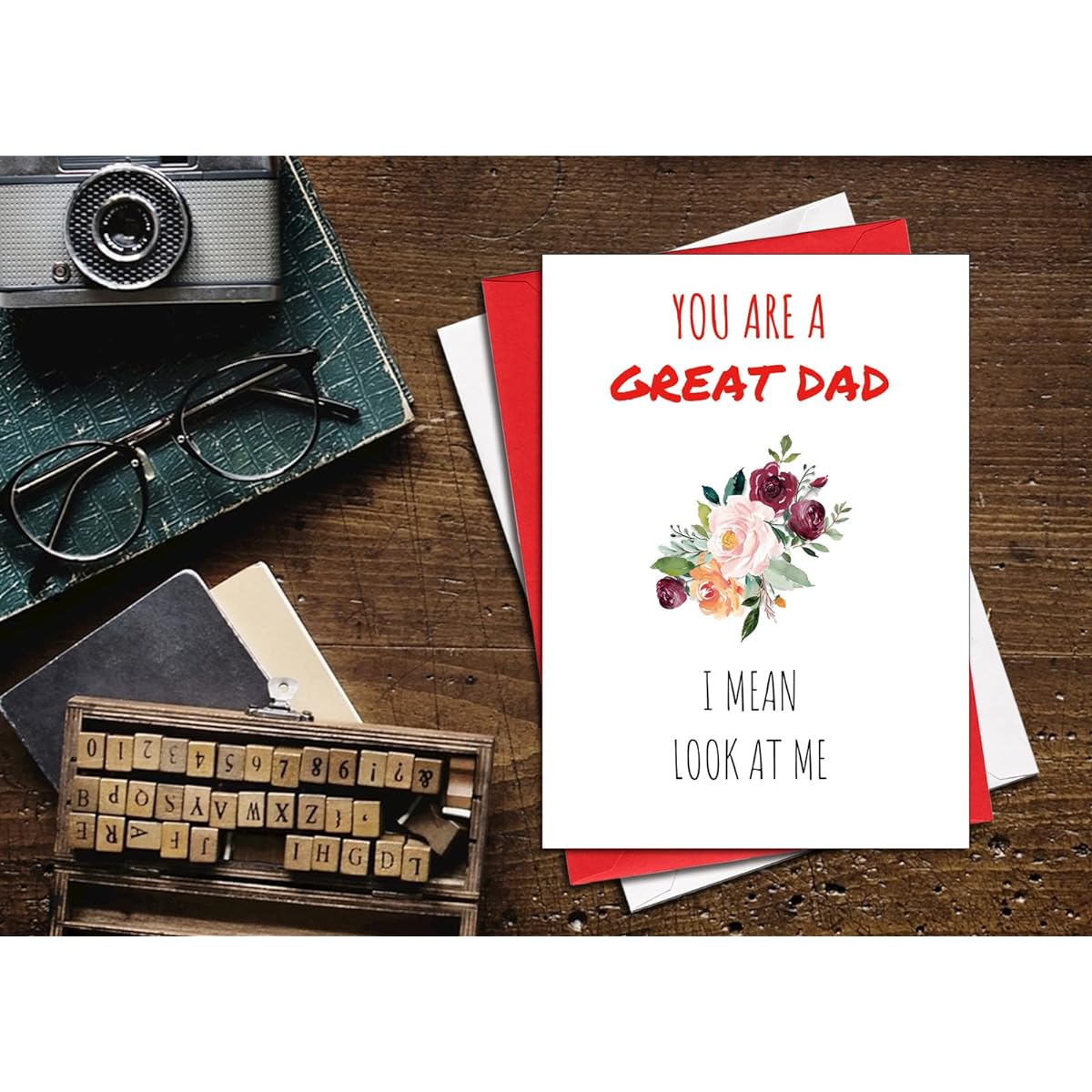 Ikassong Funny Card with 2 Envelopes 5.3" x 7.6" #05