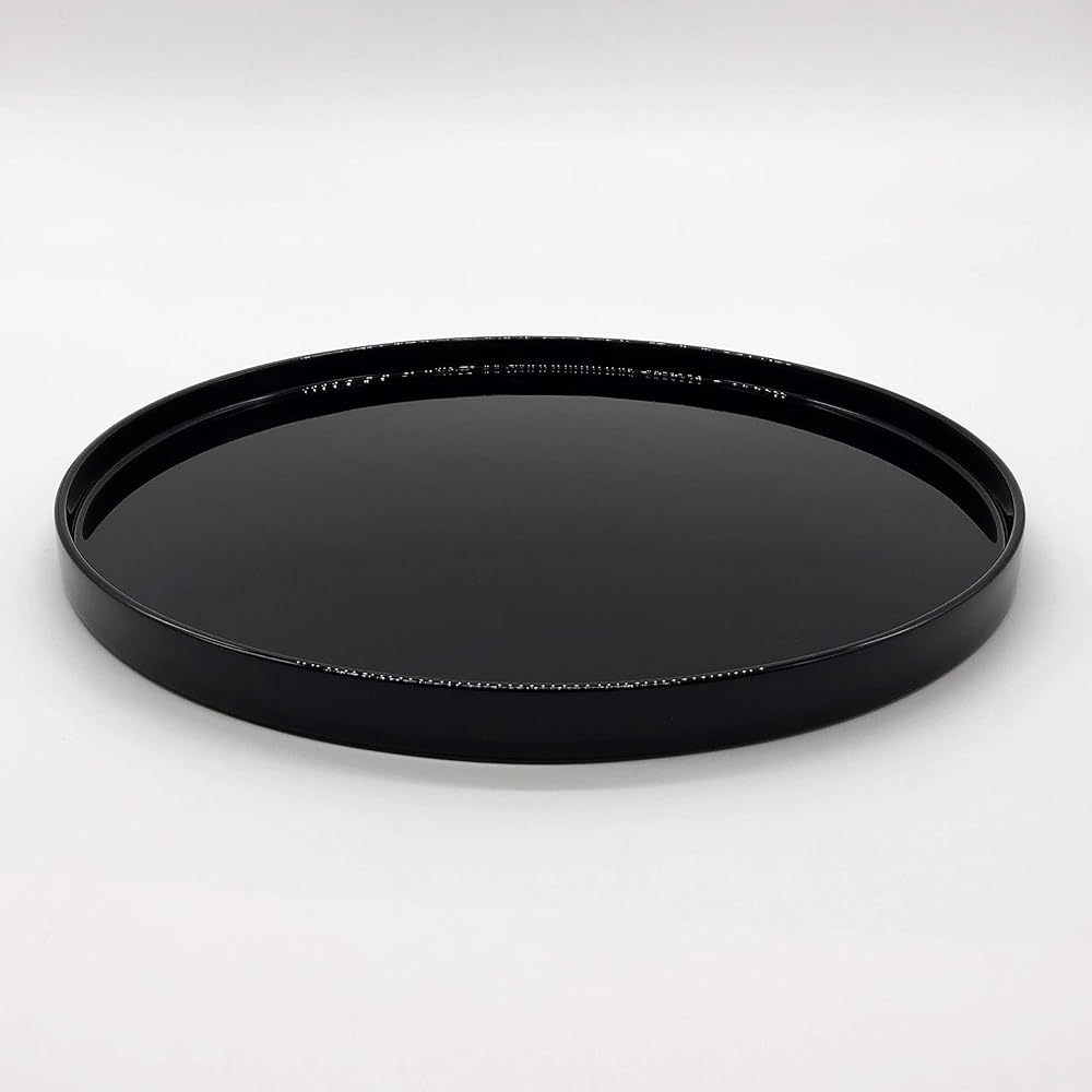 Wajima-nuri round tray 9 inch black WA6-3