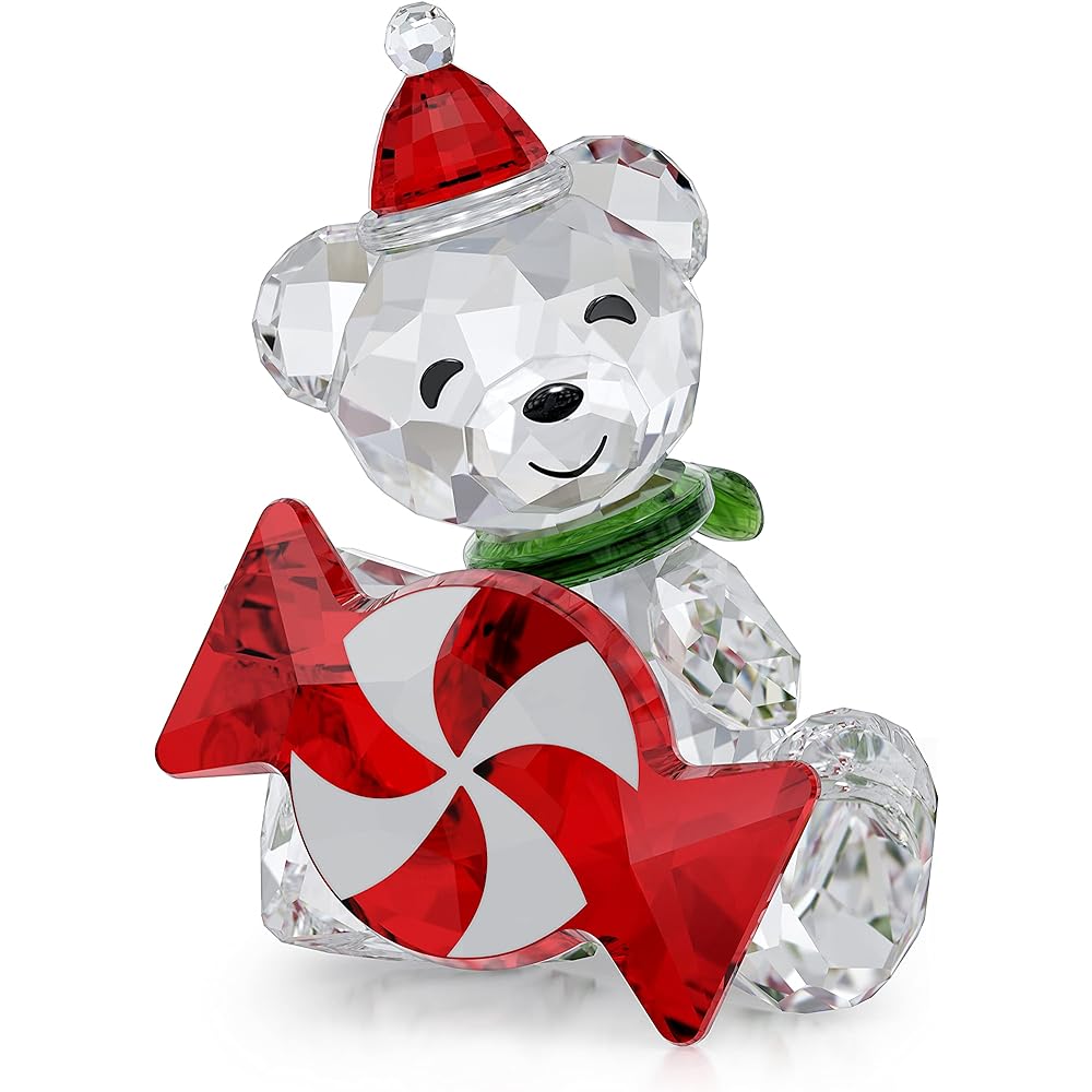 Swarovski Kris Bear 90's Party Figurine Multicolor Swarovski Crystal Part of Swarovski Kris Bear Collection