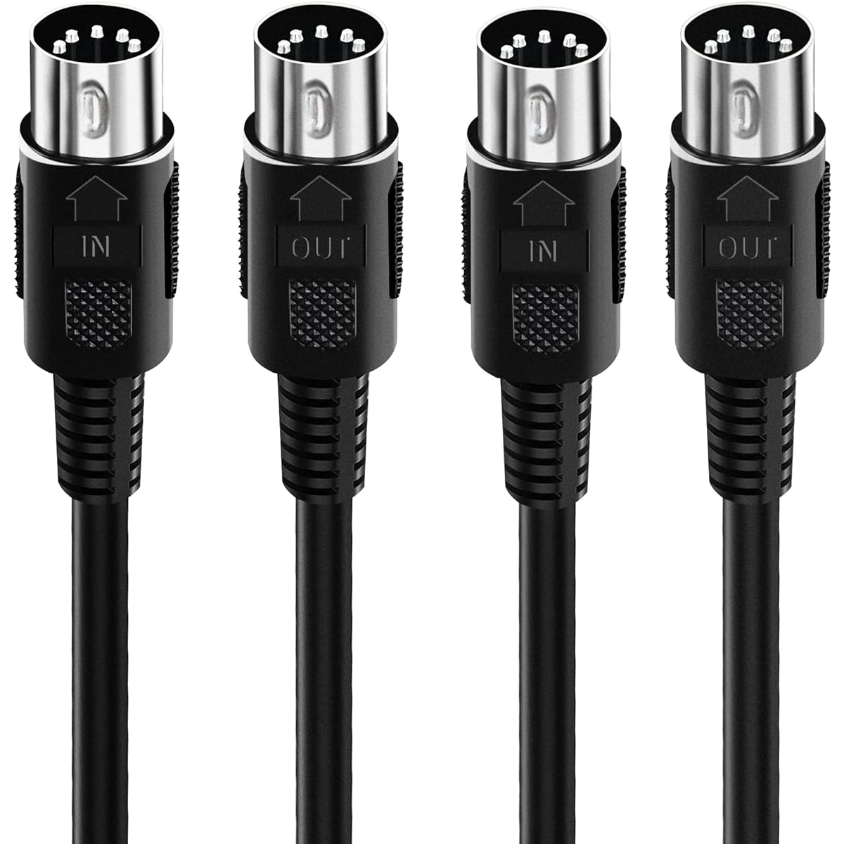 BXIZXD MIDI Cable 5 Pin Male to Male MIDI Cable for Keyboard Scent External Sound Card MIDI Keyboard Rack Scent Sampler Sound Source and Other Music Gear Black (5m/16.5ft)