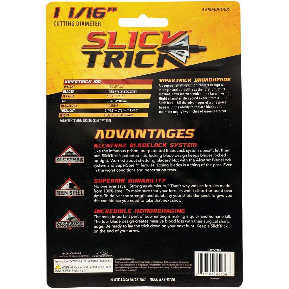 Slick Trick 1-1/16" Viper Trick 4 Pack 1-1/16" Black