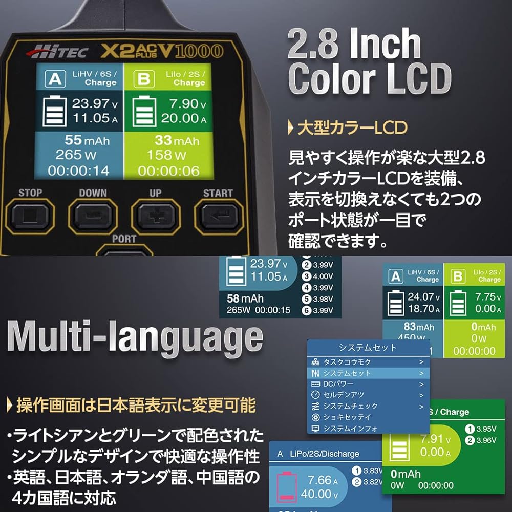 Hitech Multi Charger X2 AC Plus V1000 Japanese Genuine Product 44325