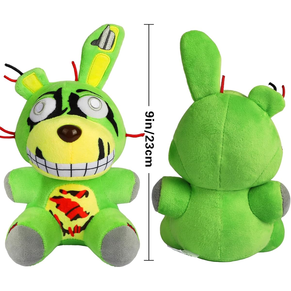 Sekov FNAF Plush Tiedye Springtrap Stuffed Animal Soft Animal Birthday Gift for Kids and Adults - Great for Video Game Fans