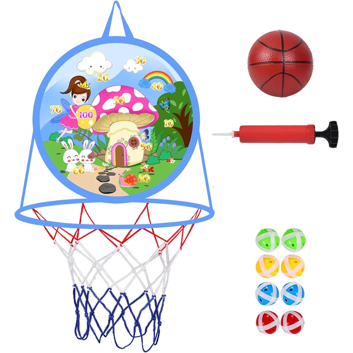 Basketball Hoop for Kids Toddlers Dart Board Sports & Outdoor Play Toys Kids Toys Boys Toys Birthday Gift Toys for 3 4 5 6 7 8 9 10 11 12 Year Old Boys Girls Christmas Toys Party Favors