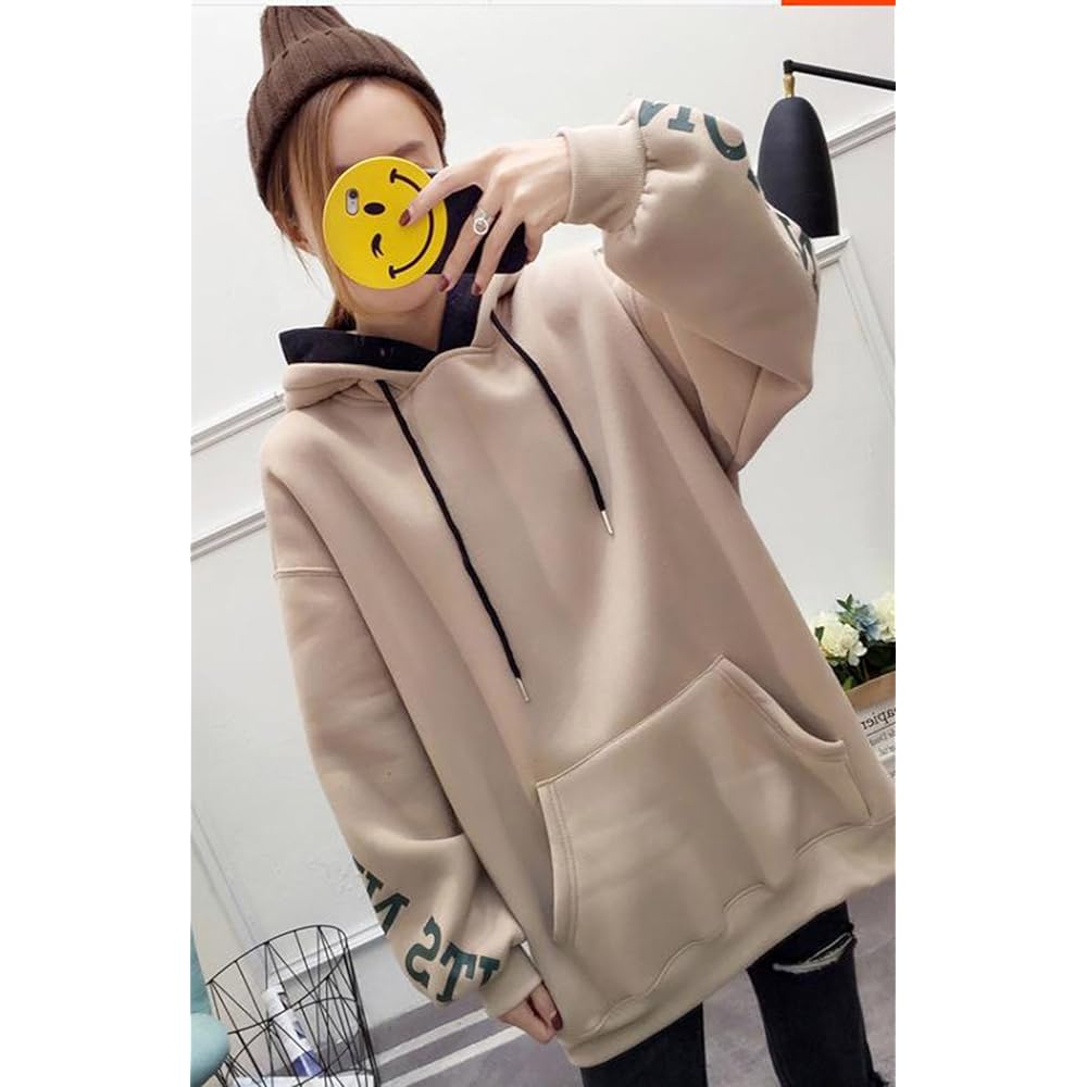 [Byban] Loose Hoodie, Women's Parka, Hooded, Stylish, Casual, Sweatshirt, Spring Clothes, Students, Korean