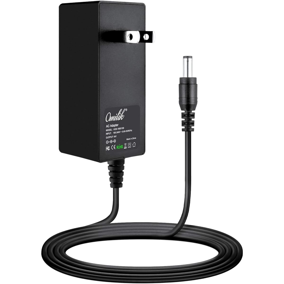 Omilik 18V Ac DC Adapter Charger Replacement Ultra Self-Cleaning Cat Litter Box RFA-516 PAL00-14243 PAL00-15342 PAL00-14242 PAL00-14243 Power Cord