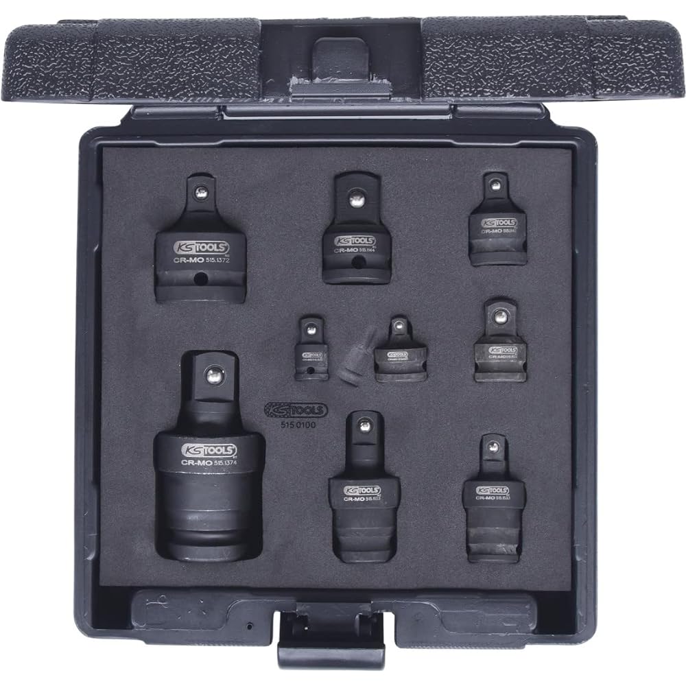 KS TOOLS Impact adapter and reducing adapter set 9 pcs 515.0100