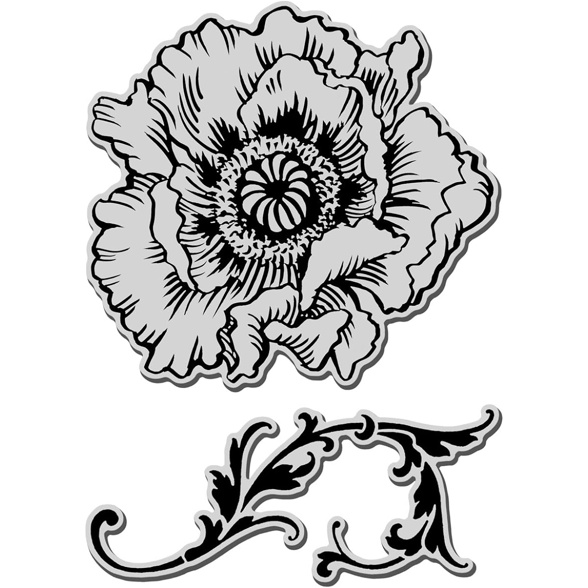 Stampendous Jumbo Cling Stamp Poppy