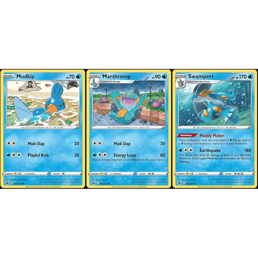 Swampert 064/264 - Fusion Strike - Rare - Pokemon Evolution 3 Card Lot - Stage 2