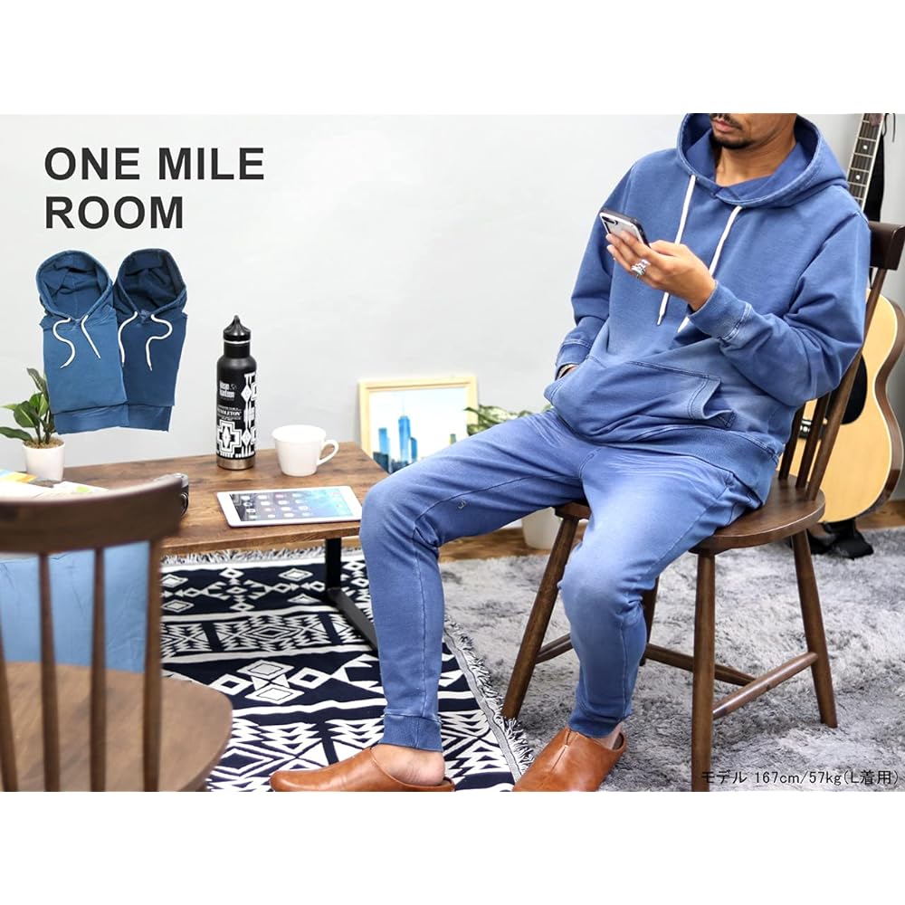 [Soleil Doll] Room Wear Top and Bottom Setup Men's Summer Parka Jogger Pants Cut Denim Long Sleeve