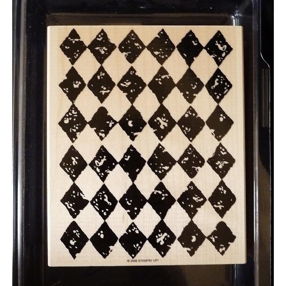 Stampin' Up HARLEQUIN PRINT PATTERN Large 6 x 4.5 Background Block Decorative Rubber Stamp Retired 2005 by Stampin' Up [Parallel Import]