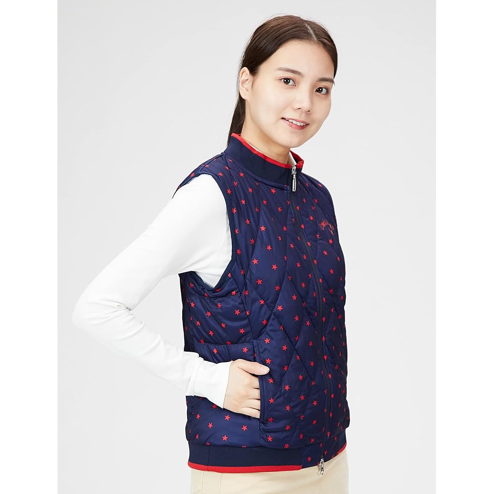 [Callaway] Women's Filled Full Zip Vest (Star Stretch: High Stretch, Water Repellent, Windproof, Breathable) / Outerwear Golf / C22216200