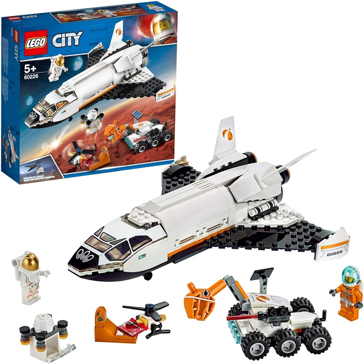 LEGO City Super Fast! Mars Exploration Shuttle 60226 Blocks Toys for Boys