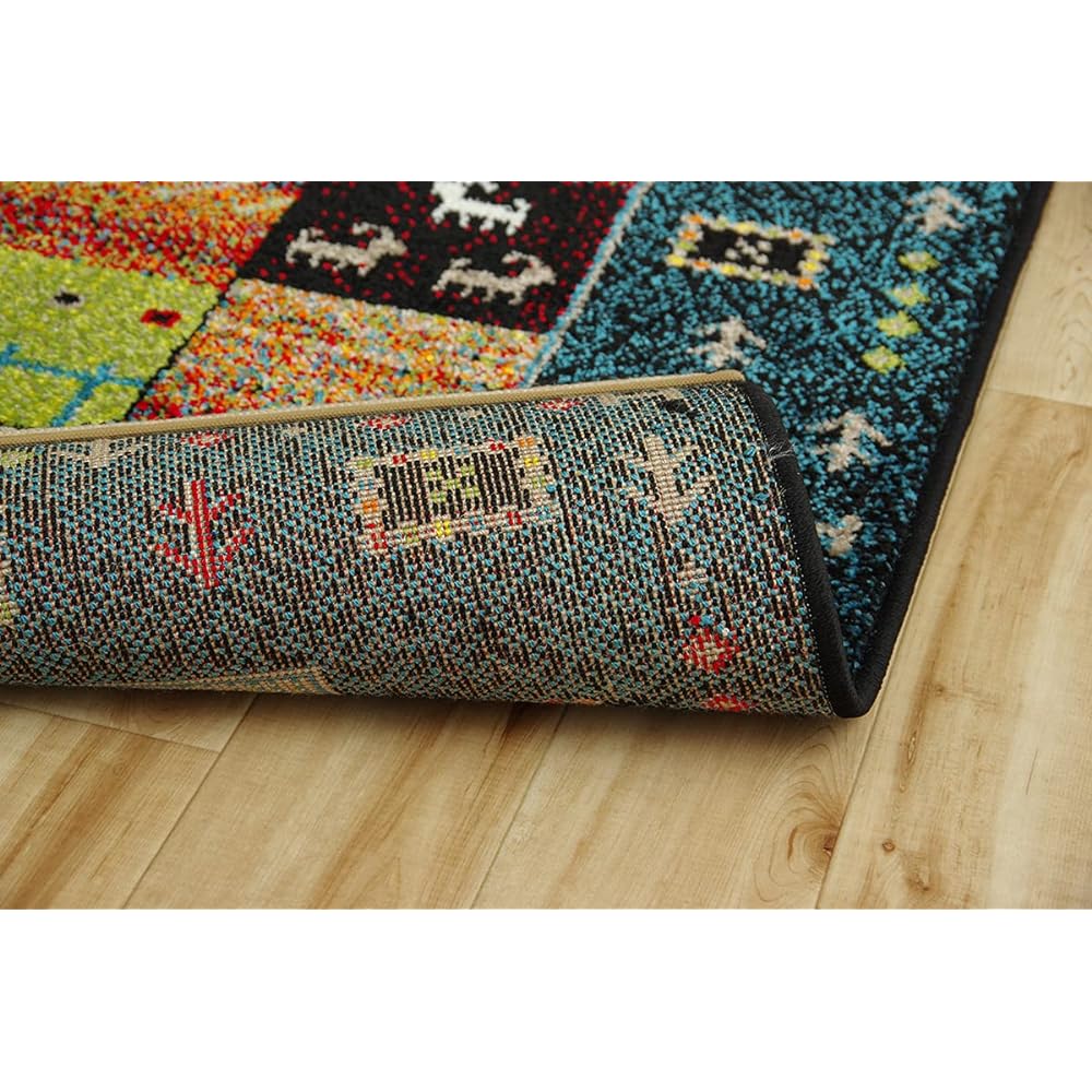 Ikehiko Rug Carpet Mat Carpet Ibiza Approx. 80 x 140cm Navy Antibacterial and Deodorizing Effect Wilton Weave #2371009