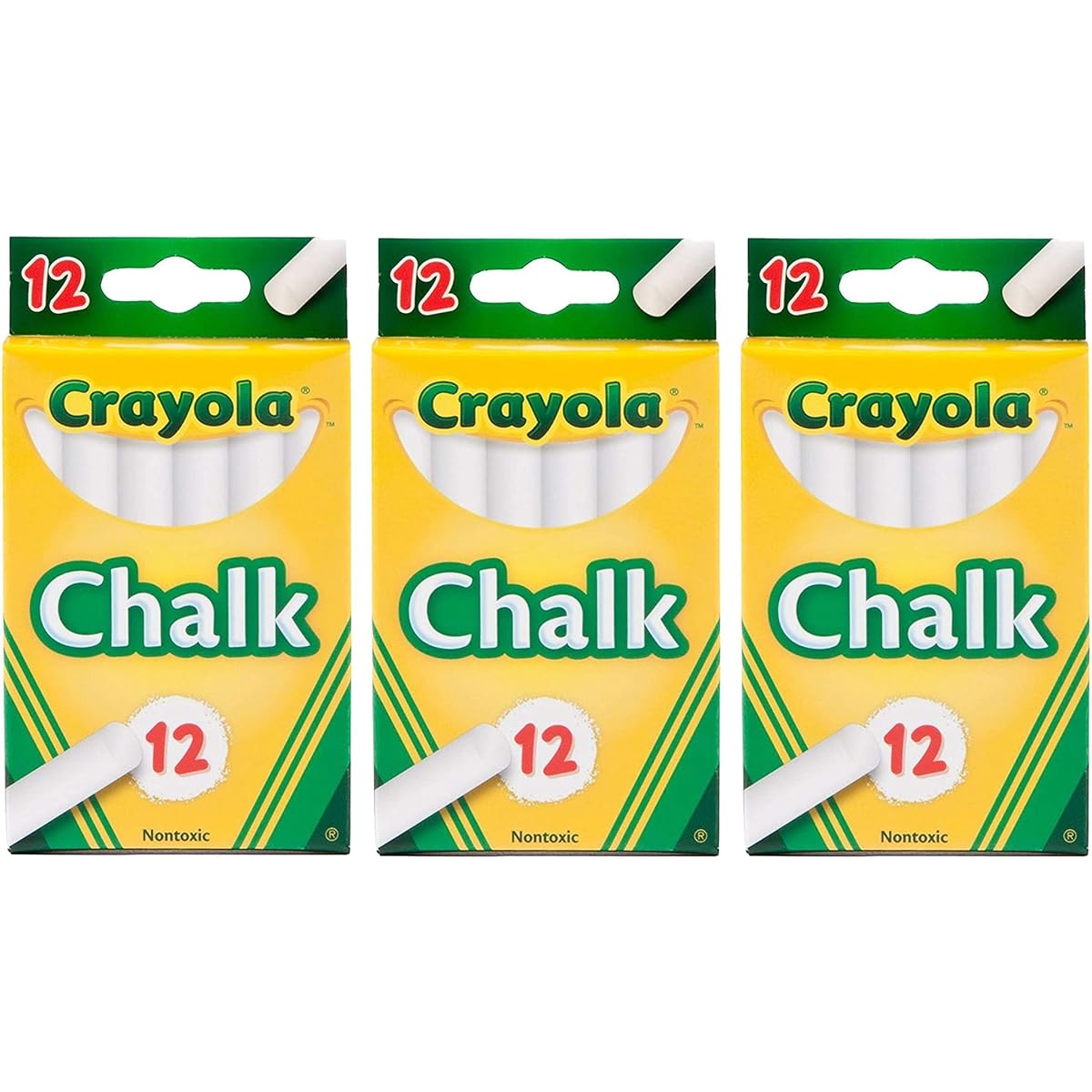 [Crayola] Crayola Chalk, White, 3 Packs of 12 Pack 51-0320X3 [Parallel Import]