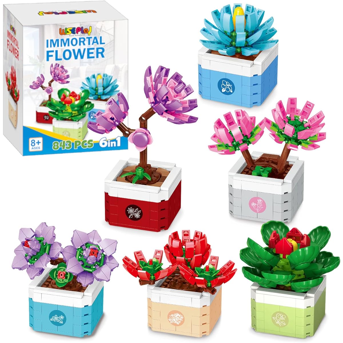 Succulents Flowers Collectibles Building Blocks