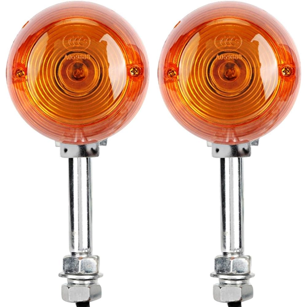 Turn Signal Light ABS 2 Pieces 12V Turn Signal Light 8mm Honda C70 CT70 CT90 XL100 CB350 CM400 CB450 CB750