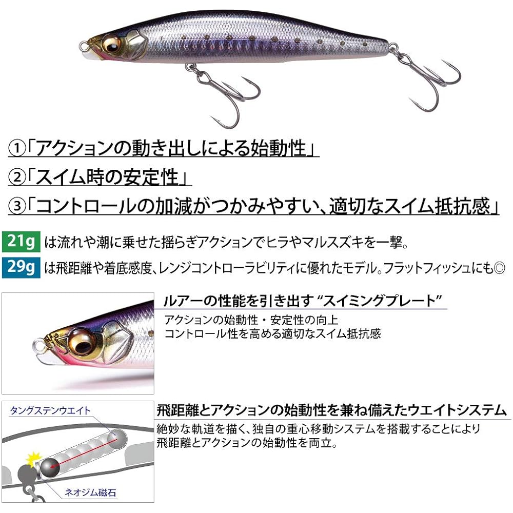 Megabass Lure GENMA 110S 21g GP Mazume Shadow