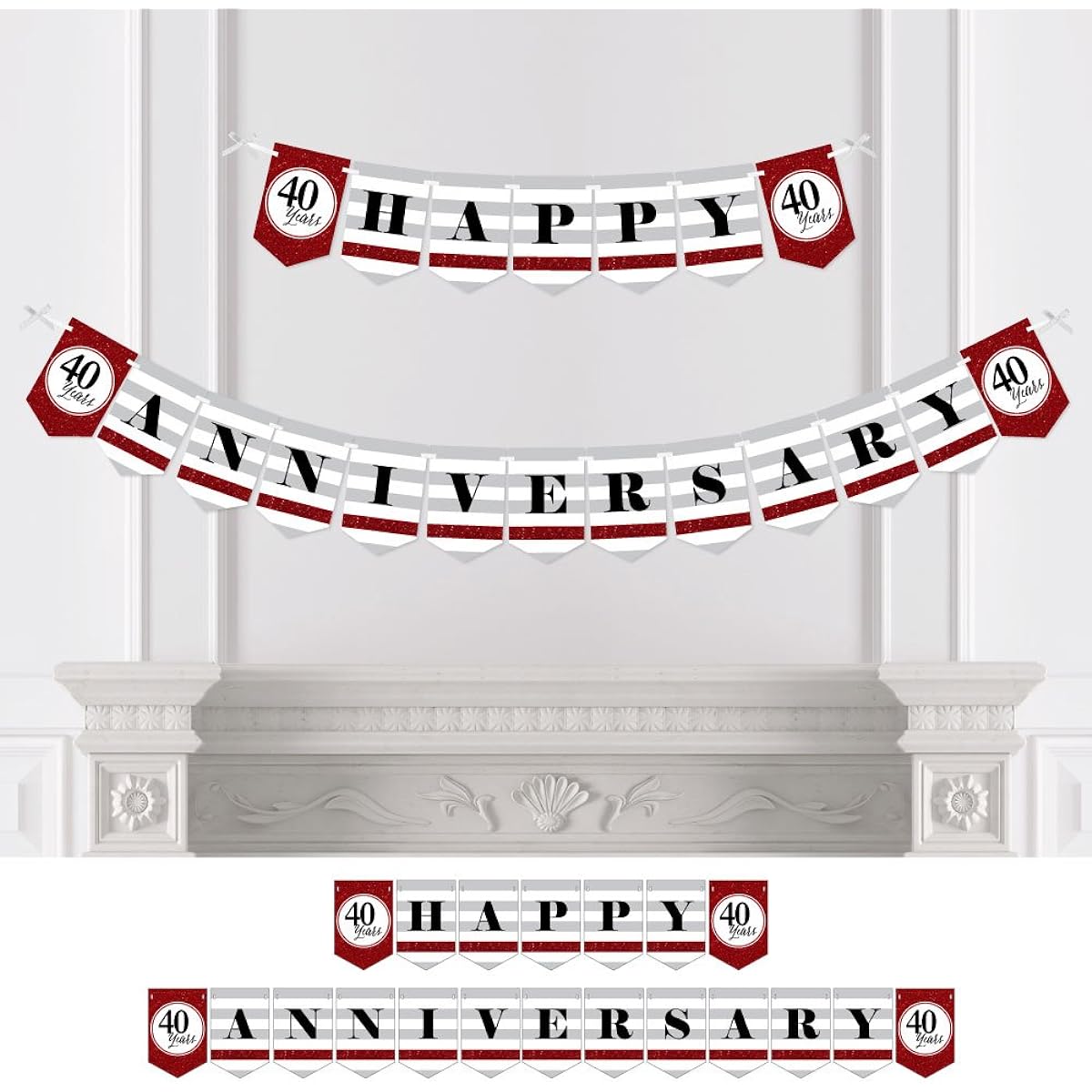 We Still Do – 40th Wedding Anniversary Party Bunting Banner – Ruby Party Decorations – Happy Anniversary