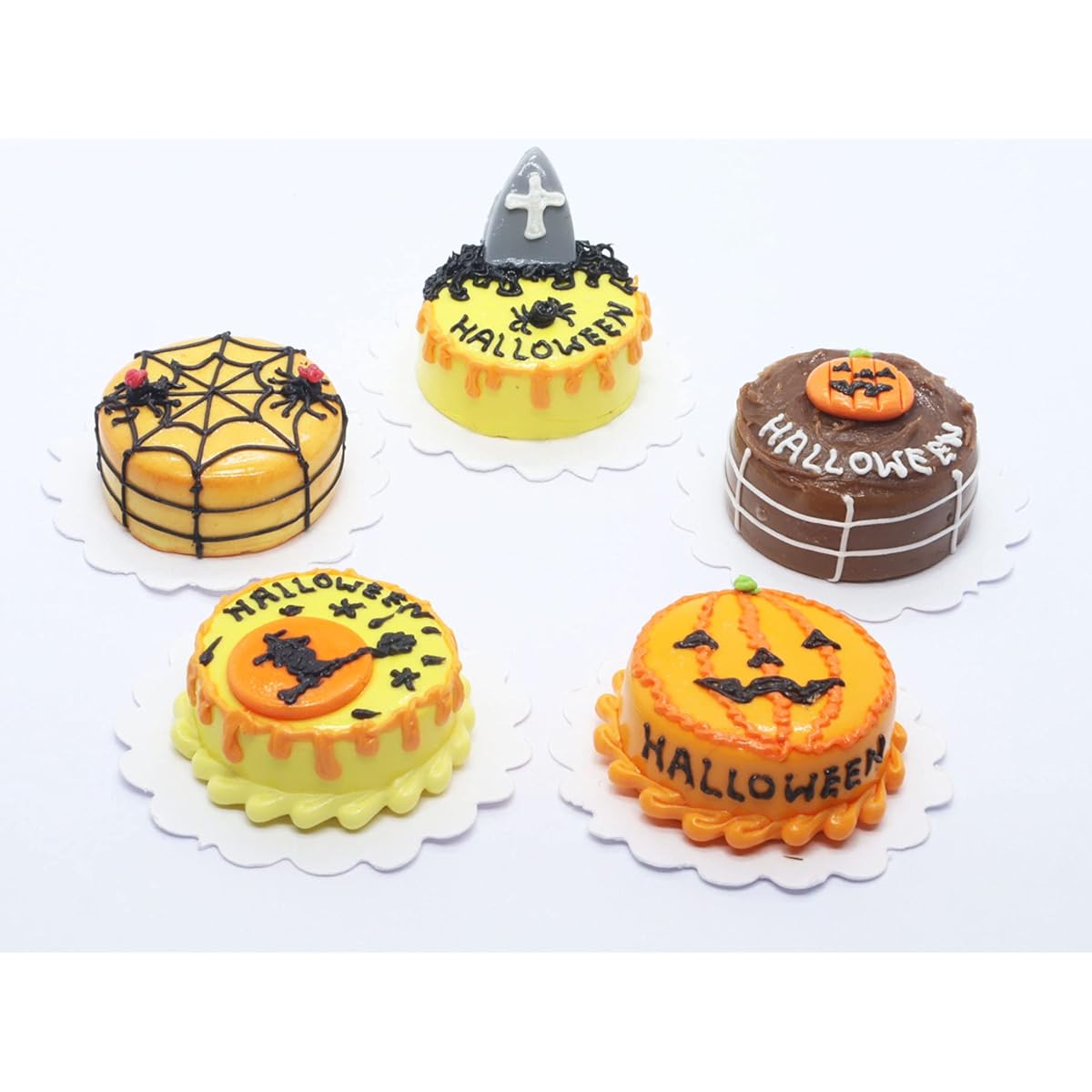 ThaiHonest Mix Halloween Cake Dollhouse Miniature Food Small Food Set of 5