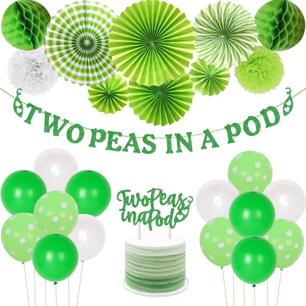 Twins Baby Shower Decorations Two Peas in a Pod Baby Shower Decorations Paper Flower Balls Honeycomb Balls Baby Shower Gender Reveal Party