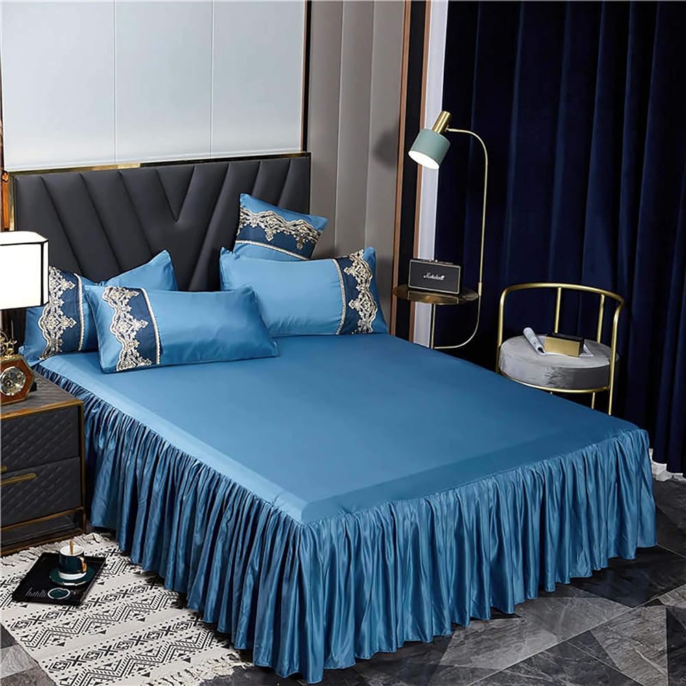 Duvet Cover, Bedding Cover Set, Bed Skirt, 4 Piece Set, Fitted Sheet, Lace, Duvet Cover, Scandinavian Single, Bed Cover, Duvet Cover, Night Sweat Absorption, Breathable, High Quality Cotton, Bedding Cover, Replaceable, Smooth, Soft, Glossy, All Seasons