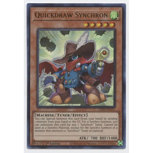 Quickdraw Synchron - LDS3-EN117 - Ultra Rare - 1st Edition.