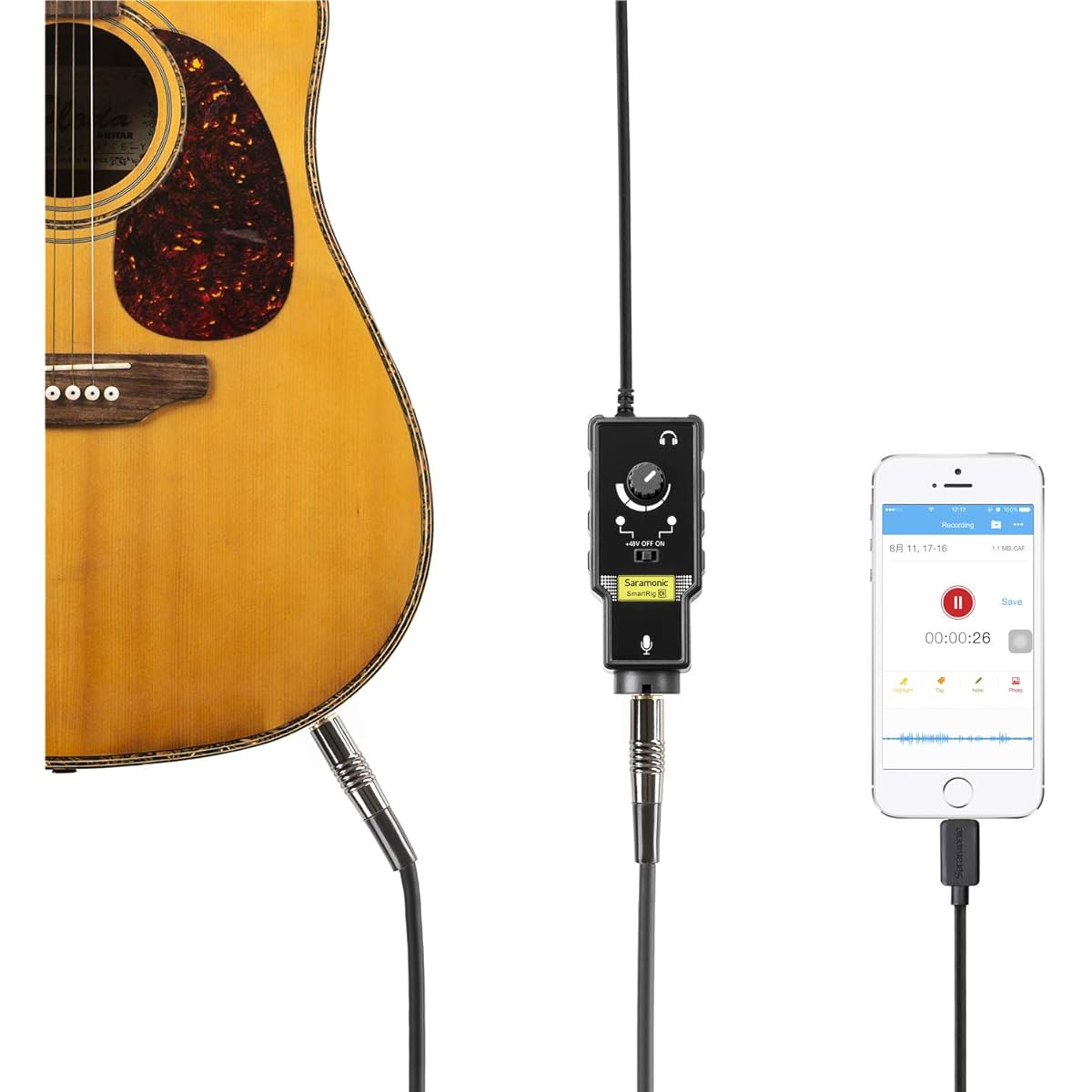 Saramonic Audio Interface for iOS Lightning Connection SmartRig Di (1ch)