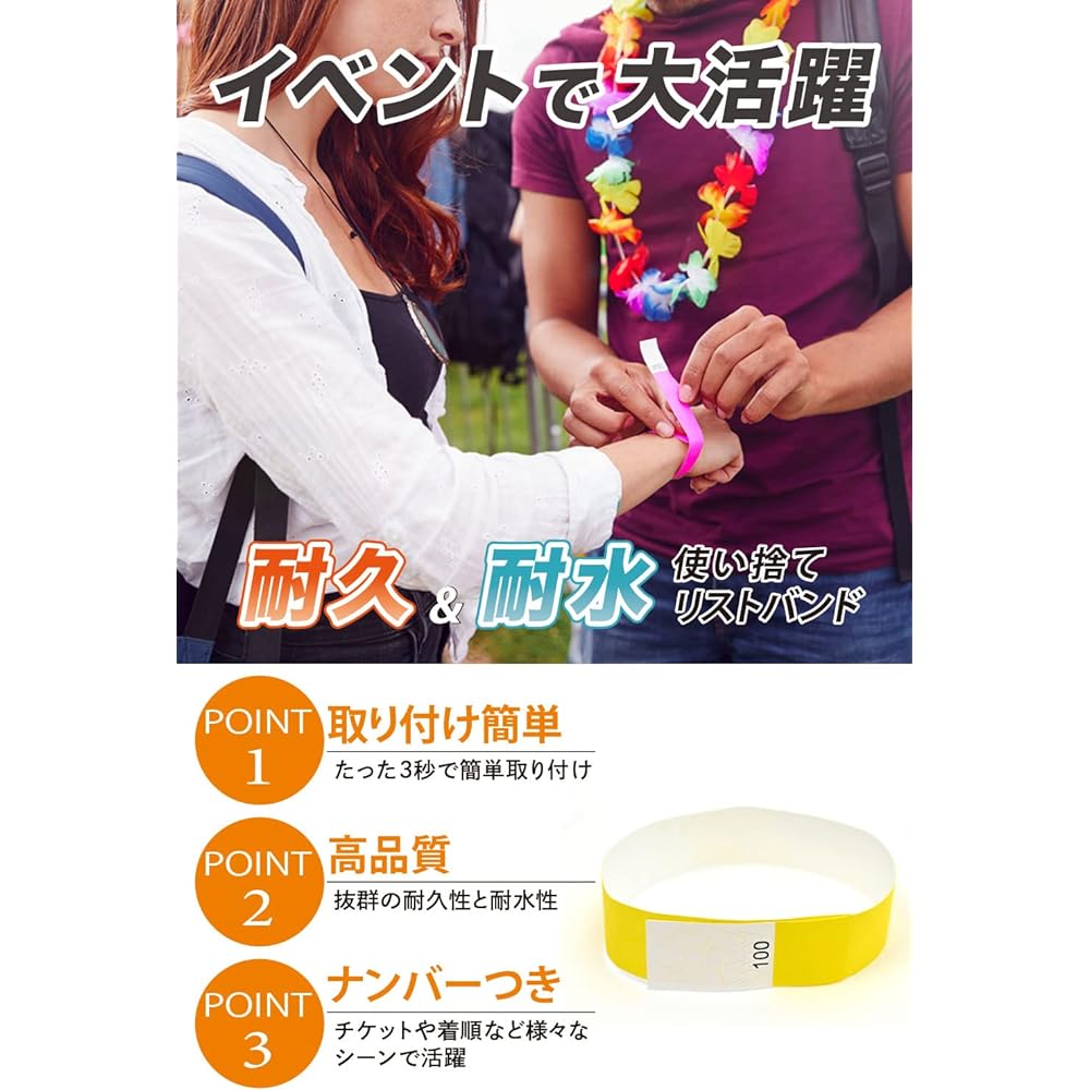 Actreve Disposable Wristband Event Serial Numbering 19mm