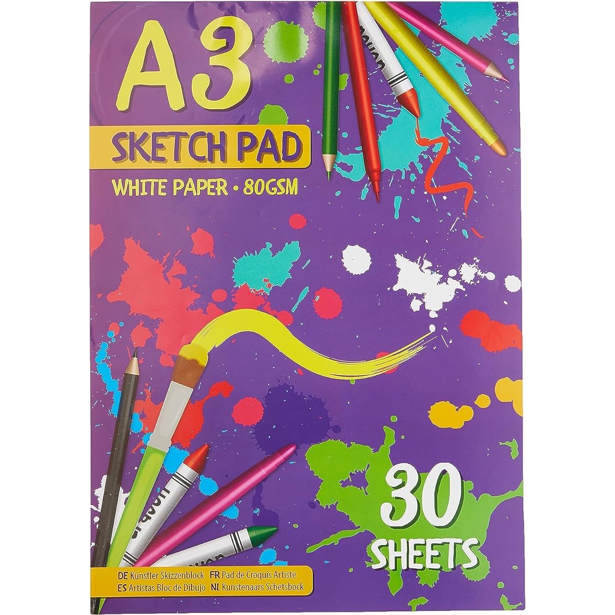 (1, Original Packaging) - Artbox A3 Sketch Pad - Assorted (Sheet of 30)