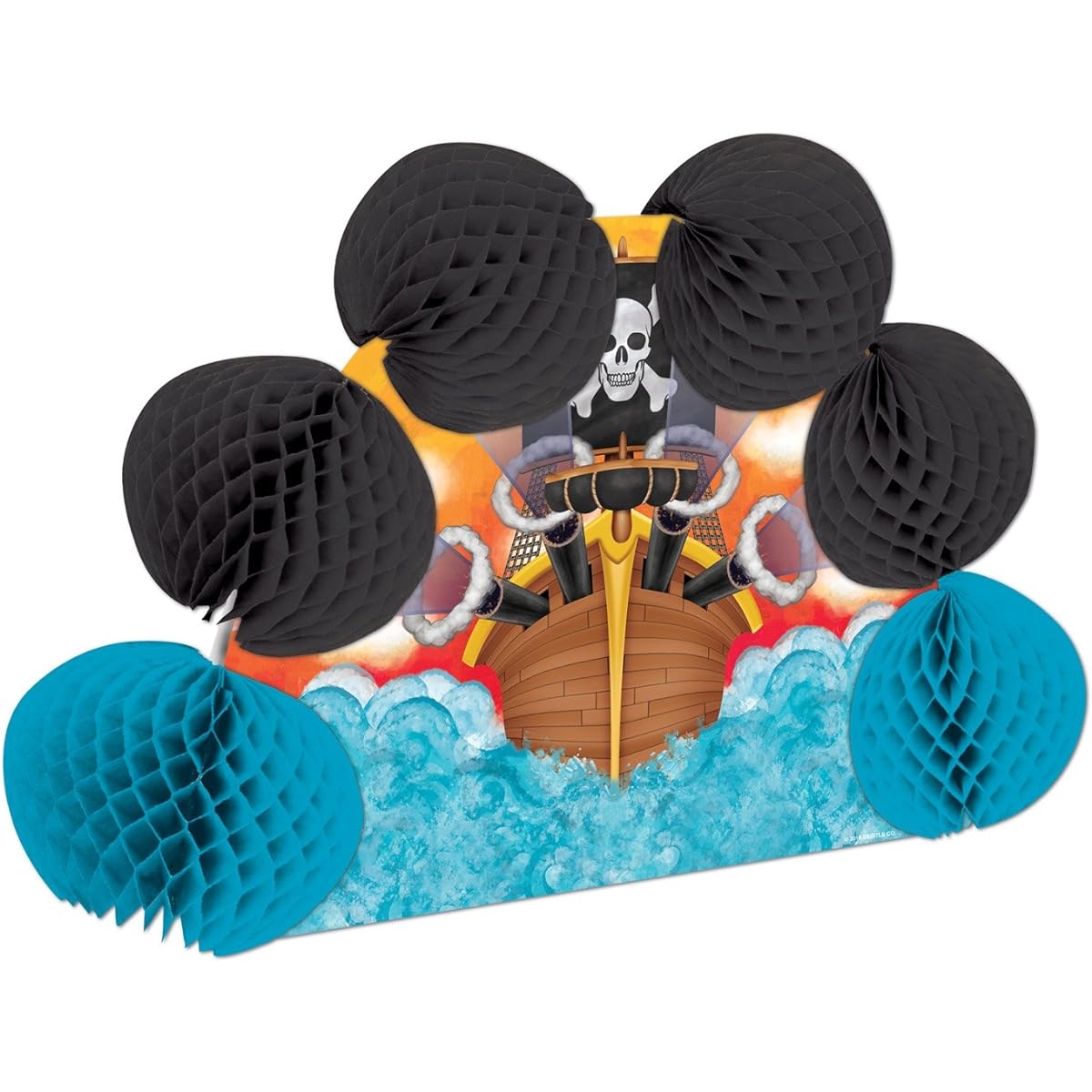 Beistle 57694 Pirate pop-over Centerpiece、10-inch
