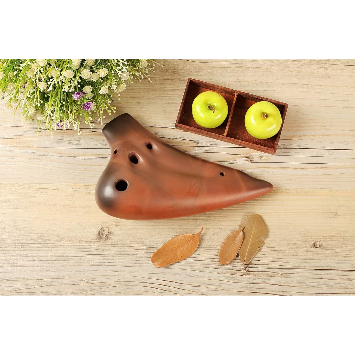 TNG Ocarina Musical Instrument [12 Holes / Double/Alto/C Key/Purple Sand/Red Clay] AC Multiple Tubes (with fingering chart) (with special case) ocarina High-grade Wind Instrument