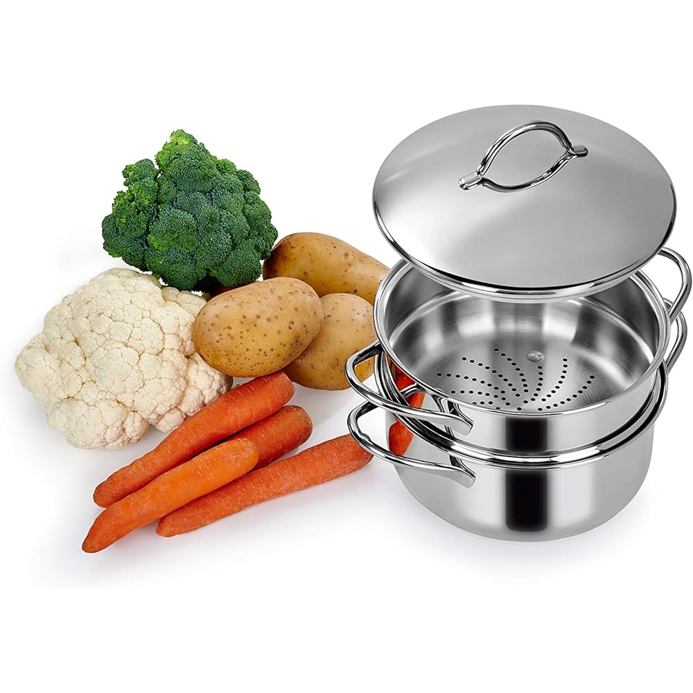 Barazzoni Pasta Pot Stainless Steel ∅24 x H17cm Steam Cooker VAPOR SET 475053624