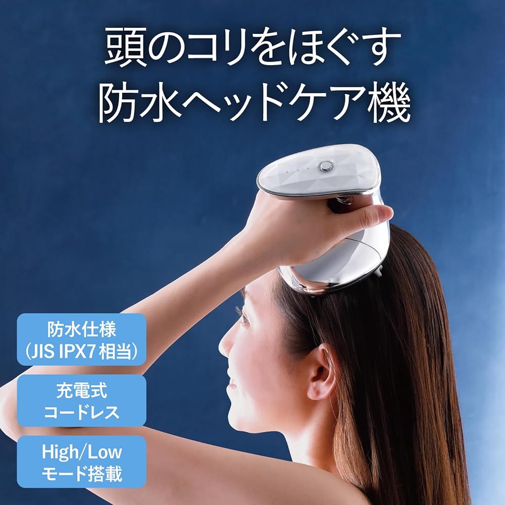 Twin Bird Tsubame Sanjo Waterproof Head Care Machine Scalp Care Head Spa Relaxation Made in Japan [1 Year Manufacturer Warranty] Pearl White TB-G001JPPW