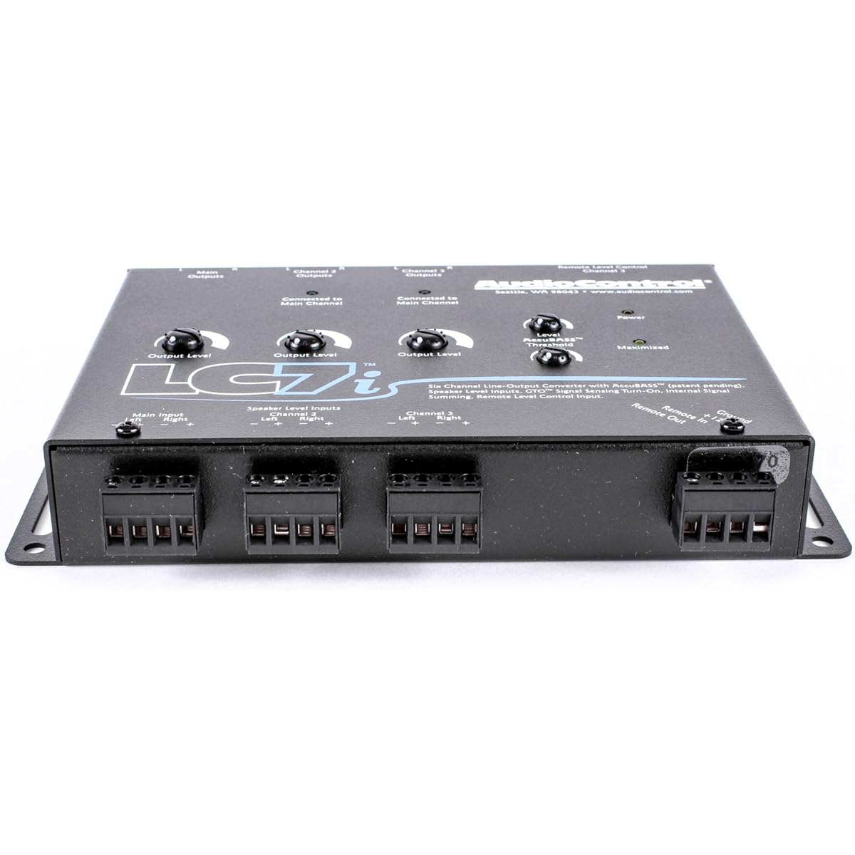 AudioControl LC7i - Black 6 Channel Line Out Converter with AccuBASS