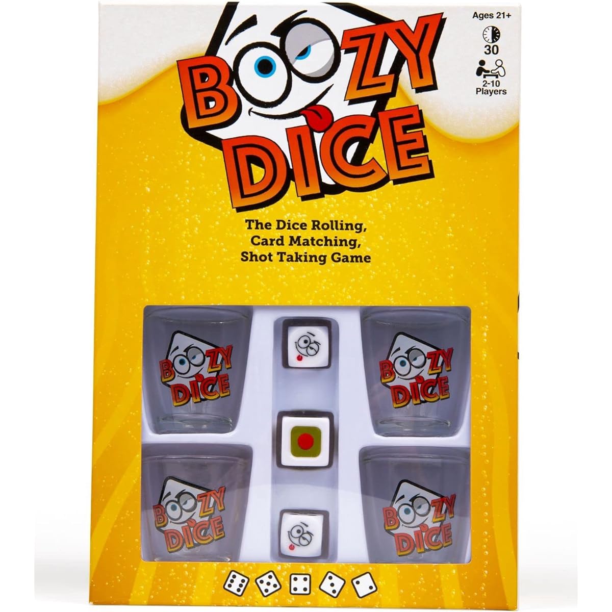 Boozy Dice - Addictive Adult Game of Strategy and Chance Dice Party Game Adult Card Game Adult Dice Game for Adult Parties