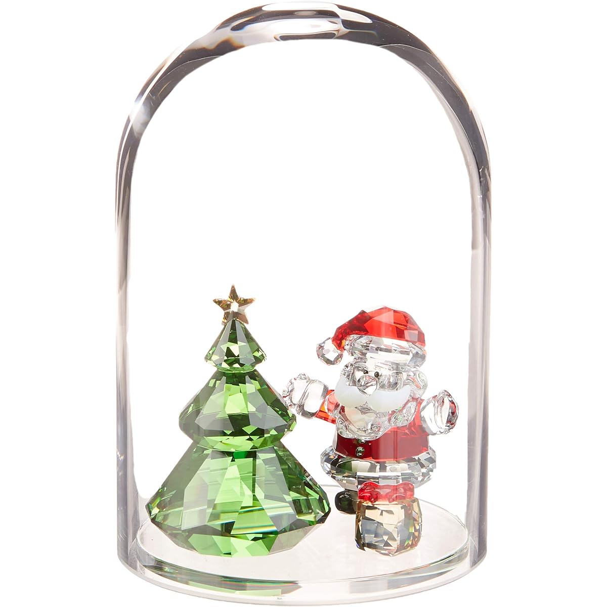 SWAROVSKI Bell Jar Tree & Santa Christmas Decoration Clear