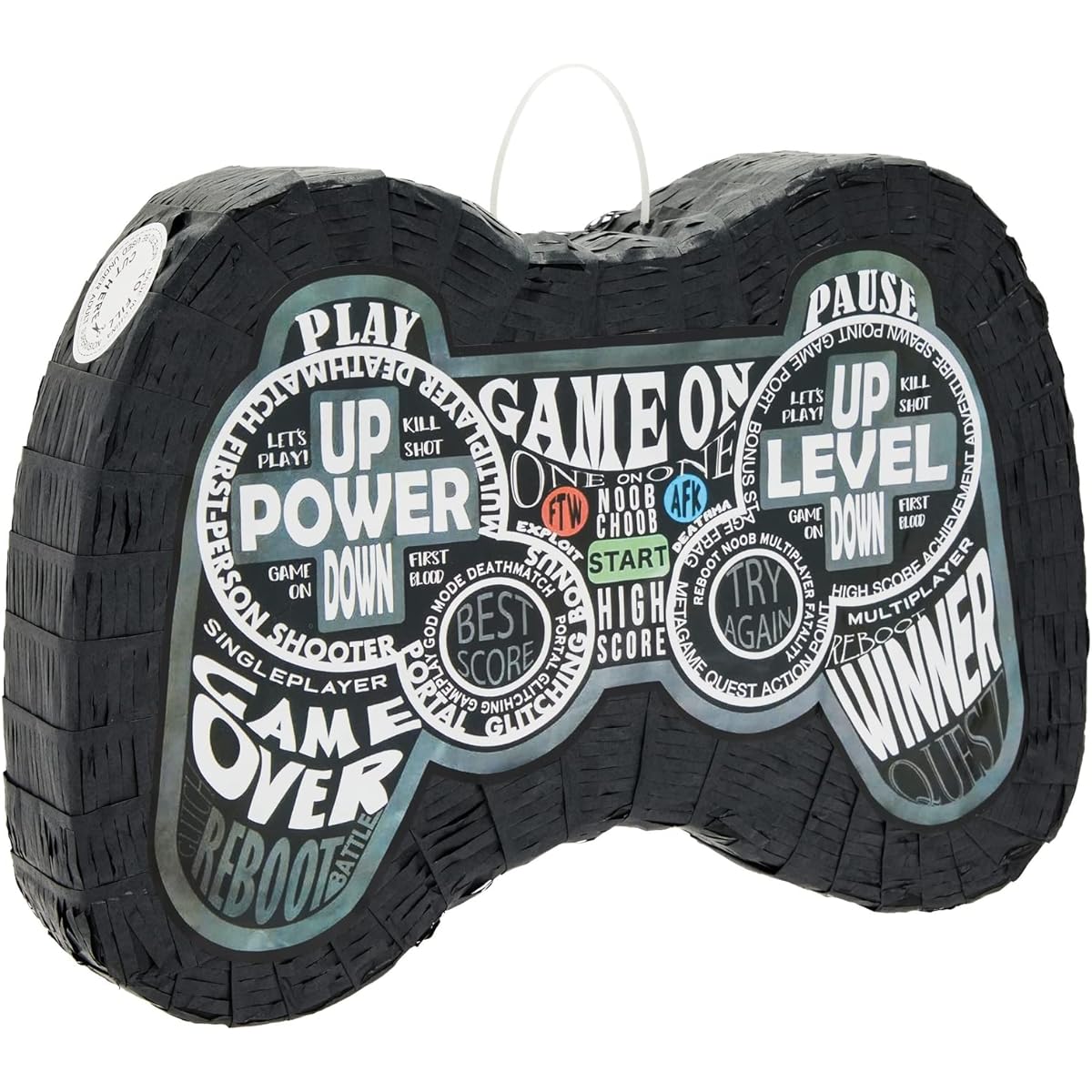 Juvale Video Game Pinata for Boys Gamer Birthday Decorations Party Supplies Controller Shaped (Small 16.5x11x3 Inches)