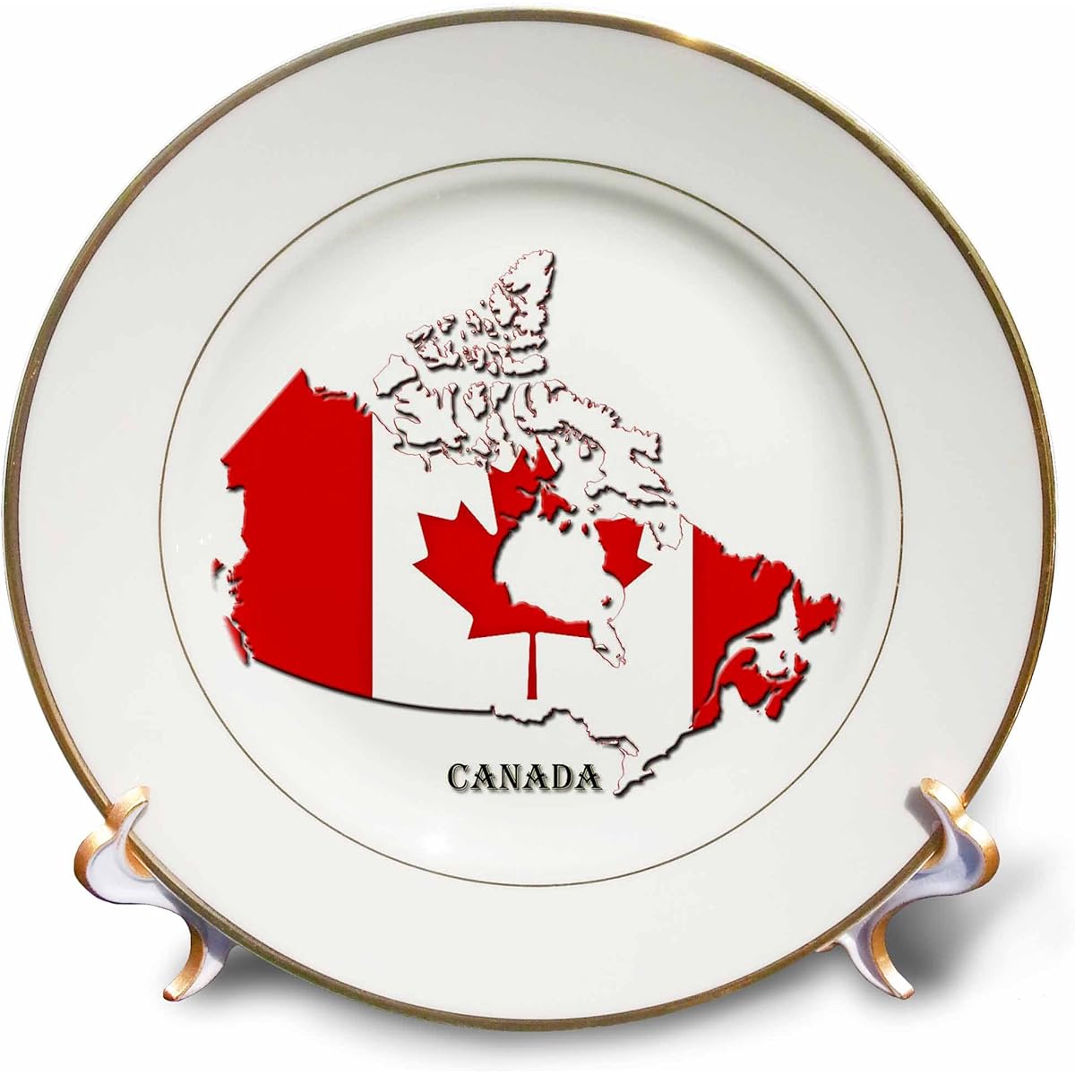 Sandy Mertens Flags of the World - Canadian Flag Map - Plate 8" cp_210424_1