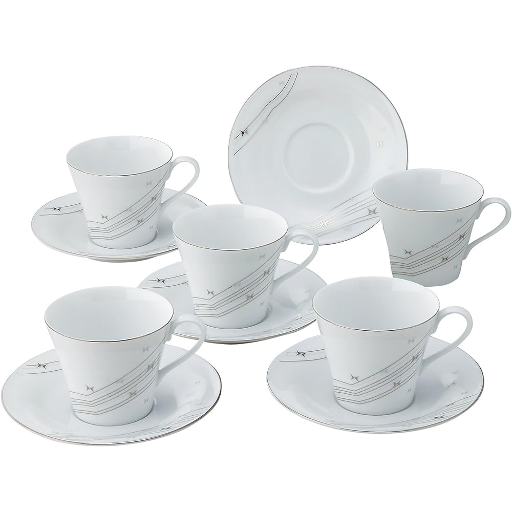 Hanae Mori Ripple 5 customer coffee set MC1200-2