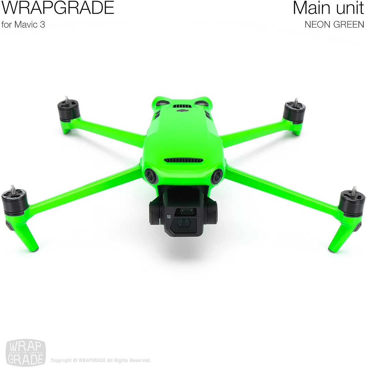 WRAPGRADE Skin Sticker for DJI Mavic 3 / Mavic 3 Classic (Neon Green)