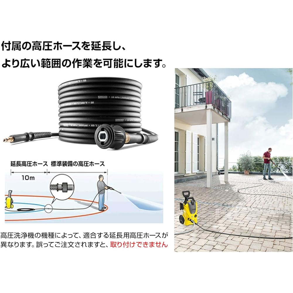 KARCHER extension high pressure hose 10m (for quick connect models) 26438810